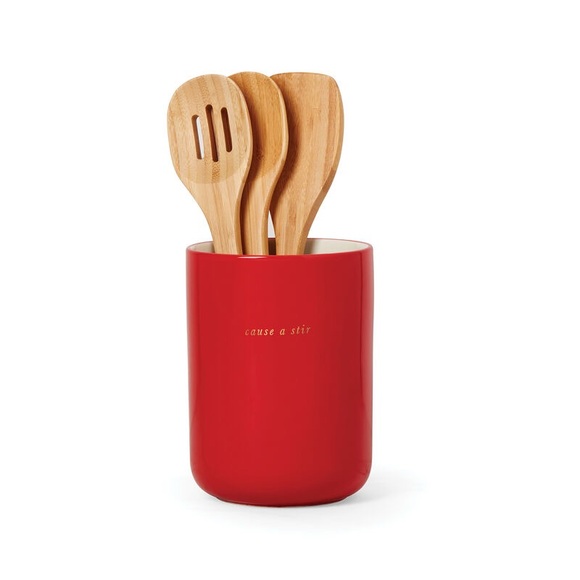 Kate Spade New York "Cause a Stir" Utensil Crock - Picture 1 of 1